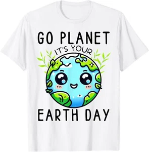 Go Planet Its Your Earth Day Teacher Kids Girls Boys T-Shirt Hoodie - Picture 1 of 11