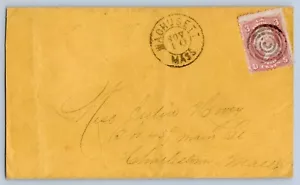 Cubierta Wachusett (Pueblo) Massachusetts MA Worcester Co 1866 CDS DPO 1851-1877 - Imagen 1 de 2