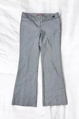 Guess Jeans Pinstriped Dress Pants Trousers Flare Business Casual Y2K Belted 34W - Image 1 of 4