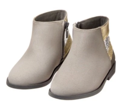 Botas Gymboree Fairytale Forest Niñas Gris Brillante Plata Talla 7 Foto 1 de 2