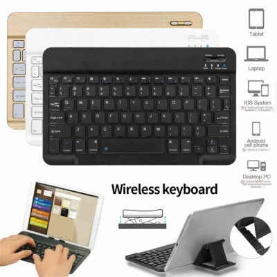 10" Universal Mini Wireless 3.0 Keyboard For iPad Samsung IOS Android Tablet PC - Image 1 of 4