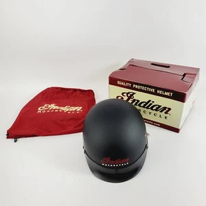 Indian Motorcycle Matte Black DOT Half Helmet Size Small 286436702 - Picture 1 of 12