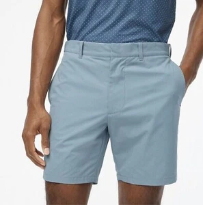 Pantalones Cortos J Crew Tech Para Hombre Talla 34 Azul Gris 7" Elastizados UPF 50 Absorbe Humedad Nuevos - Imagen 1 de 12
