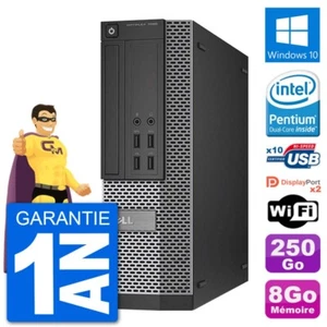 PC Dell OptiPlex 7020 SFF Intel G3220 RAM 8Go Disque Dur 250Go Windows 10 Wifi - Photo 1/3