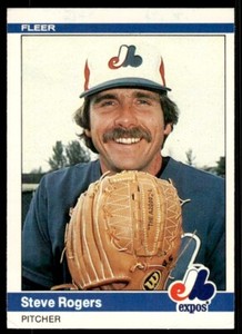 1984 Fleer Steve Rogers Baseball Card Montreal Expos #284