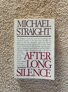 After Long Silence by Michael Straight (1984, Trade Paperback, Reprint) - Imagen 1 de 1