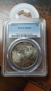 1926 S Peace Silver Dollar $1 PCGS MS63 Pretty Toning 5061 - Picture 1 of 6