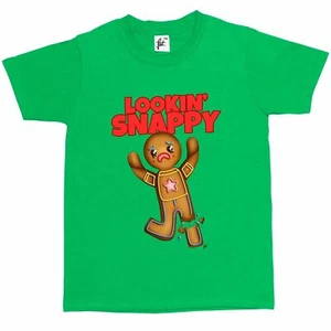 T-shirt Lookin Snappy gamba rotta pane zenzero uomo bambini ragazzi/ragazze - Foto 1 di 14