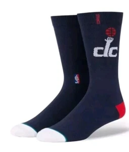 Stance NBA DC Washington Wizards Arena Navy Crew Socks Mens Sz L (9-12) 2 PAIRS - Picture 1 of 2