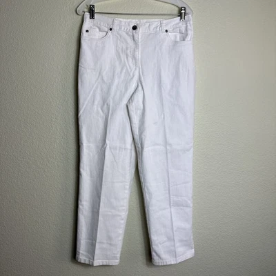 Ruby Rd NWT Women's Pant Size 8P Style 21304 White Pockets Side Elastic - Image 1 of 4