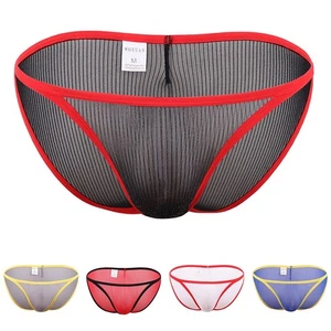 Mens Stretchable Mesh Underwear Breathable Underpants with Gold Spot Pattern - Picture 1 of 27