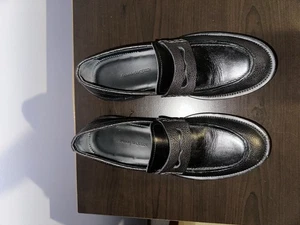 Alexander McQueen Men’s Black Pebbled Leather Loafers Size 9 EU 42 Lug Sole - Picture 1 of 7