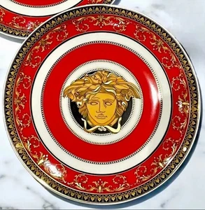 Versace Medusa Side Plate Red x1 Ikarus Service BRAND NEW £82.00 RRP 2 Available - Picture 1 of 23