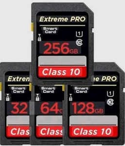 Extreme PRO SD Memory Class 10 Card 16Gb 32Gb 64GB 128Gb 256Gb Digital Camera - Picture 1 of 6