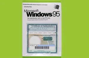 NEW Sealed Microsoft Windows 95 SR2, with manual, CD and IE 4.0 CD - Picture 1 of 3