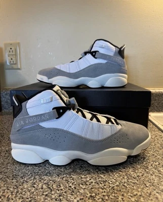 Nike Air Jordan 6 Anillos Zapatos Gris Cemento Claro Humo Negro FJ4650-077 Hombres’s 9 Foto 1 de 4