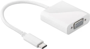 10x USB Adapter Typ C - VGA; USB 3.1 ADAP/VGA 0020 WEISS 0.2m - Bild 1 von 3