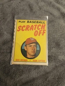 1970 Topps Scratch-Offs Baseball Card- Dick Bosman - UNSCRATCHED!!!! - Picture 1 of 2