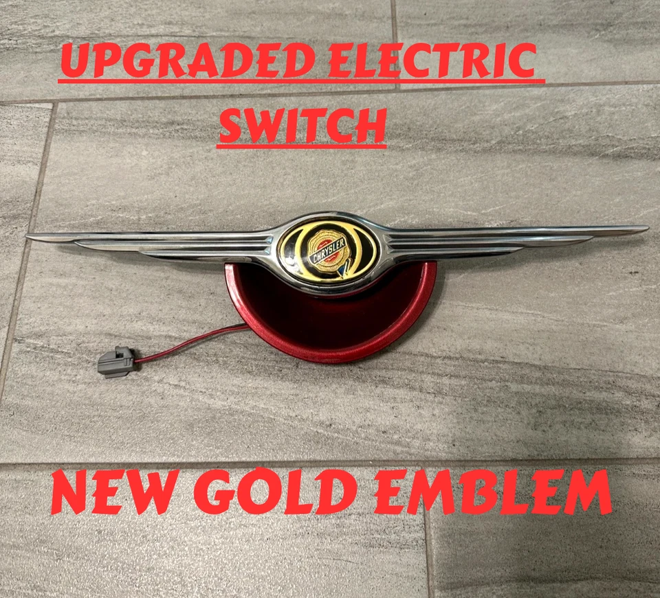 Remanufactured 05-10 PT Cruiser Electric Liftgate Trunk Hatch Handle Emblem Red - Image 1 of 4