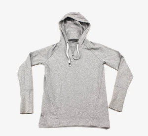 Athleta women size XS gray draw string pull over hoodie sweater - Picture 1 of 9