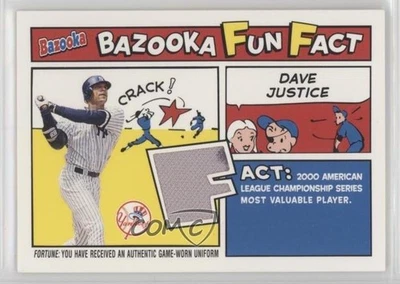 2005 Topps Bazooka Fun Fact David Justice #DJ - Image 1 of 2