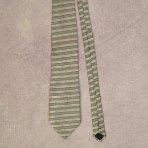 Corbata vintage con estampado geométrico gris claro Sldawee - Imagen 1 de 4