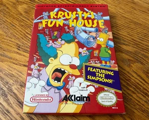 Krusty's Fun House complete in box nintendo nes simpsons poster nr-MINT - Picture 1 of 14