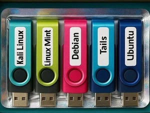 5 Pack Bootable USB Operating Systems. Kali,Tails,Mint,Ubuntu,Debian - Picture 1 of 5