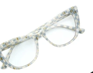 **RETIRED** MACKENZIE CHILDS CAT EYE READERS- Sterling Check 3.0 -- NEW! - Picture 1 of 1