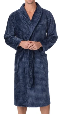 NEW W/ TAGS Tommy Bahama Men's Plush Warm Robe Heavyweight Navy Bathrobe PICK SZ - Image 1 of 4
