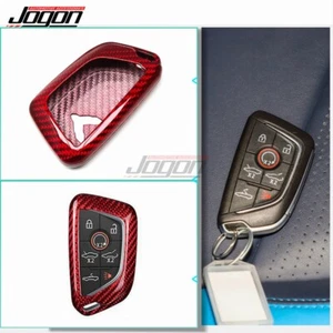 Funda con llavero remoto de fibra de carbono roja para Corvette C8 2020 2021 2022-2024 - Imagen 1 de 9