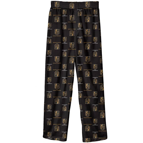 Preschool Black Vegas Golden Knights Team Logo Printed Pajama Pants Cover