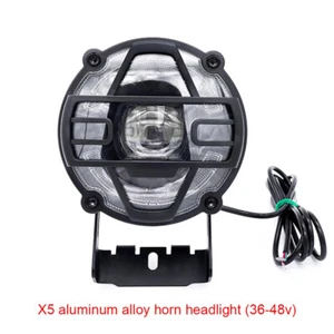 36V 48V E-Bike Frontlicht Scheinwerfer mit Hupe 2 in 1 für Elektrofahrrad Roller - Bild 1 von 8