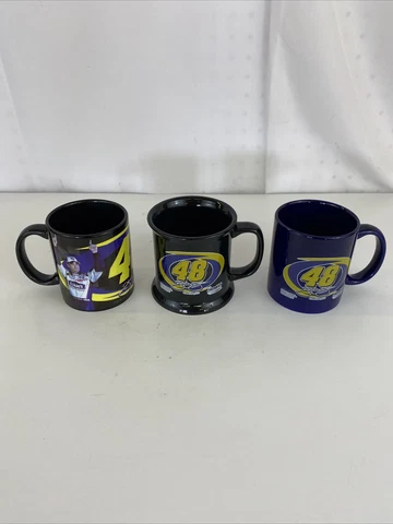 Lot of 3 Different Jimmie Johnson #48 Cereamic Mugs Nascar Lowes Cover
