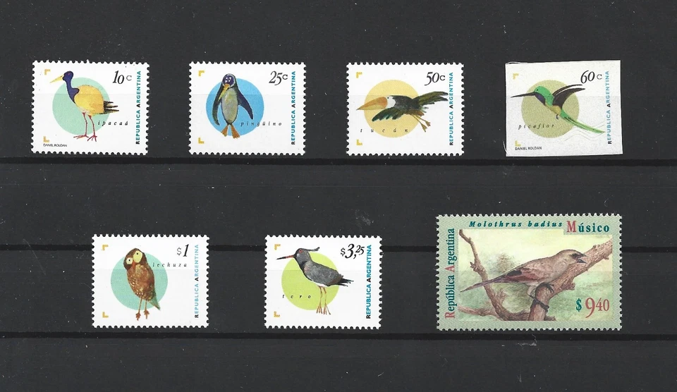 Argentina 1995 Permanent / Definitives Birds Lot in White Gum MNH $! - Image 1 of 1