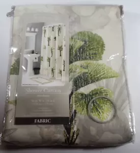 Home Trends Shower Curtain Palm Breeze Polyester Fabric 70”x70" MultiColor New - Picture 1 of 12