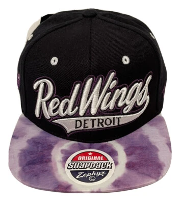 Zephyr NHL Detroit Red Wings "Tie-Dye" Flat Bill SnapBack Hat BRAND NWT - Image 1 of 4