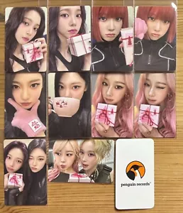 aespa - 2024 PINK CHRISTMAS PHOTO CARD KARINA WINTER NINGNING GISELLE - Picture 1 of 12