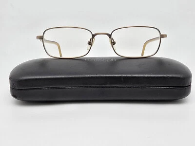 Matsuda 10151 Brushed Antique Gold Brown Eyeglasses Frame w Case Japan 50-18-142 - Image 1 of 4