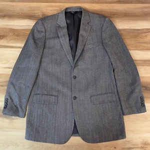 Joseph & Feiss Sport Coat Mens 42 X-Long Gray Herringbone 2 Button Jacket 42XL - Picture 1 of 15