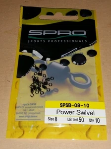 Spro SPSB-08-10 Size 8 Power Swivel 50 lb test qty 10 Fishing Tackle - Picture 1 of 1