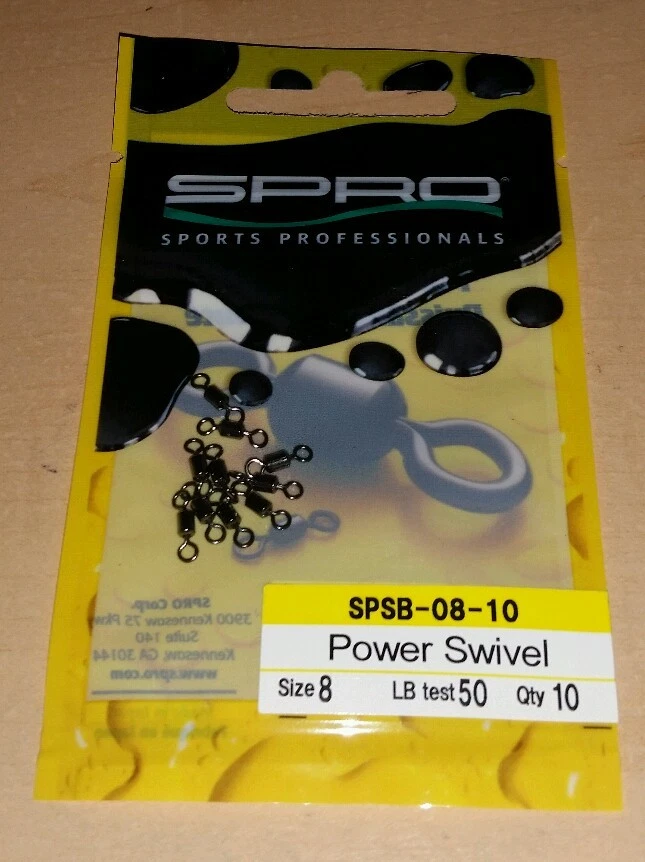 Spro SPSB-08-10 Size 8 Power Swivel 50 lb test qty 10 Fishing Tackle - Image 1 of 1