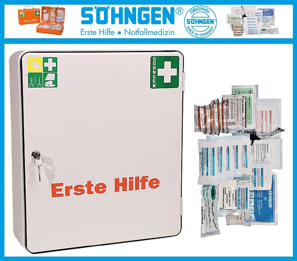 SÖHNGEN Verbandschrank BONN # 0502006 / Verbandstoff-Füllung DIN 13157 # 3003018