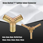 4mm - 19mm Hose Y Shape 3 Way Air Gas Brass Barb Joint Connector