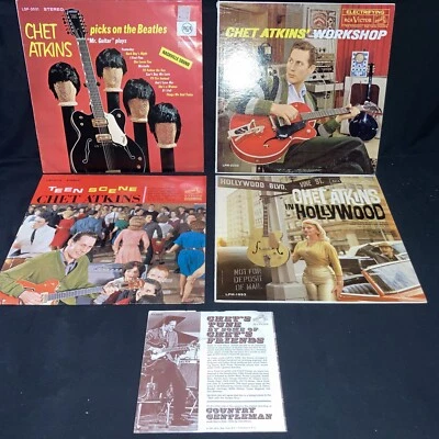 Chet Atkins 5 LP/7” Lot: In Hollywood,Picks On The Beatles,Teen Scene, Workshop+ - Image 1 of 4