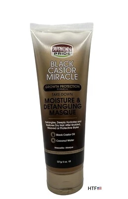African Pride Black Castor Miracle Moisture & Detangling Masque 8oz - Image 1 of 2