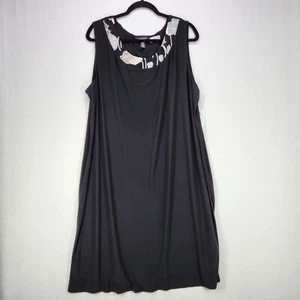 R&M Richards Sleeveless Shift Dress Women's Plus Size 20W Black - Picture 1 of 9