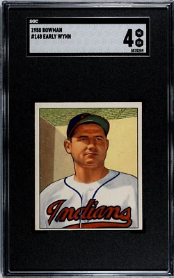 SGC 4 - 1950 Bowman #148 Early Wynn Cleveland Indians HOF - Image 1 of 2