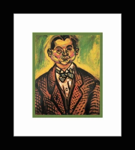 JOAN MIRÓ - 'Self-Portrait' • Custom Framed & Doubled Matted Art Print - Picture 1 of 1