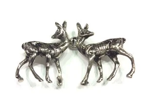 AGGANCIATURA IN OTTONE ARGENTO DAINO CM 6,5 - Foto 1 di 2